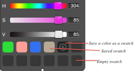 Saving a paint Color on Mac ipad